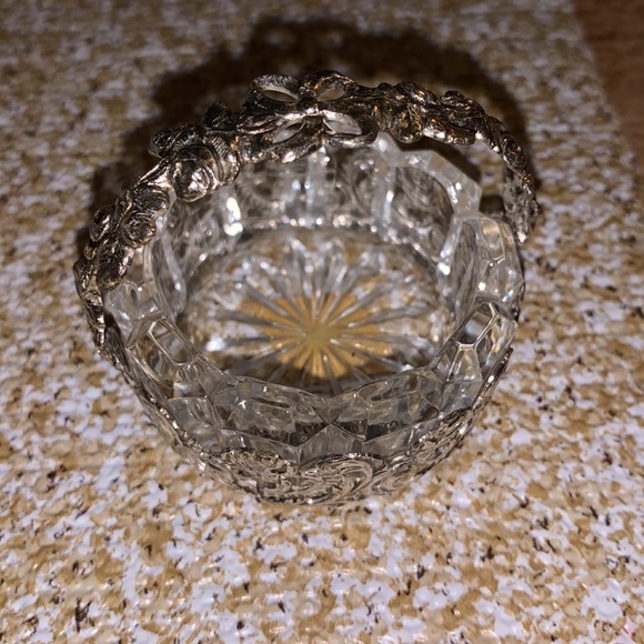 OTCO silver/crystal tea light holder?VINTAGE ITALY - Picture 6 of 6